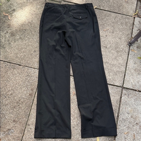 Classic Women’s Black Wide-Leg Cuffed Trousers. Size 6. Never worn. - Picture 8 of 10